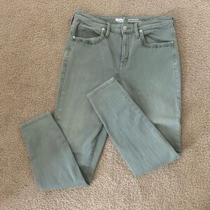 Mossimo Womens Size 12R Power Stretch
High Rise Embroidered Green Denim Jeans